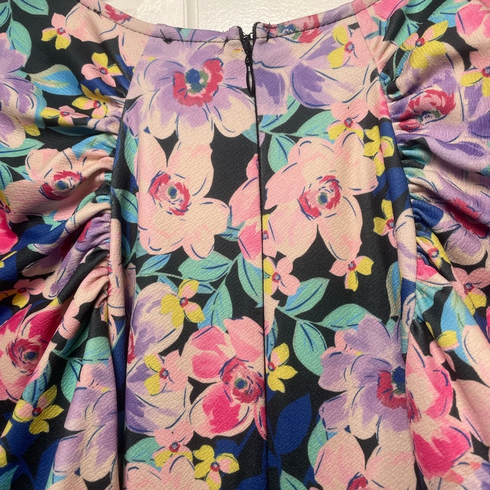 ASOS Puff Sleeve Button Down Mini Dress - Picture 9 of 10
